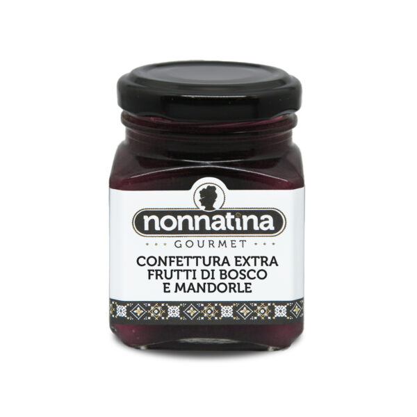 Confettura extra di frutti di bosco alle mandorle vetro 100 gr