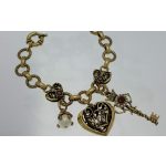 Bracciale cuore chiave perla