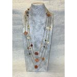 Collana multifili agata e corniola