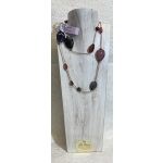 Collana argento e Agate multicolor