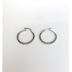 ORECCHINI CERCHIO SQUADRATI ORO BIANCO