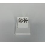 ORECCHINI ORO BIANCO FIOCCO NEVE