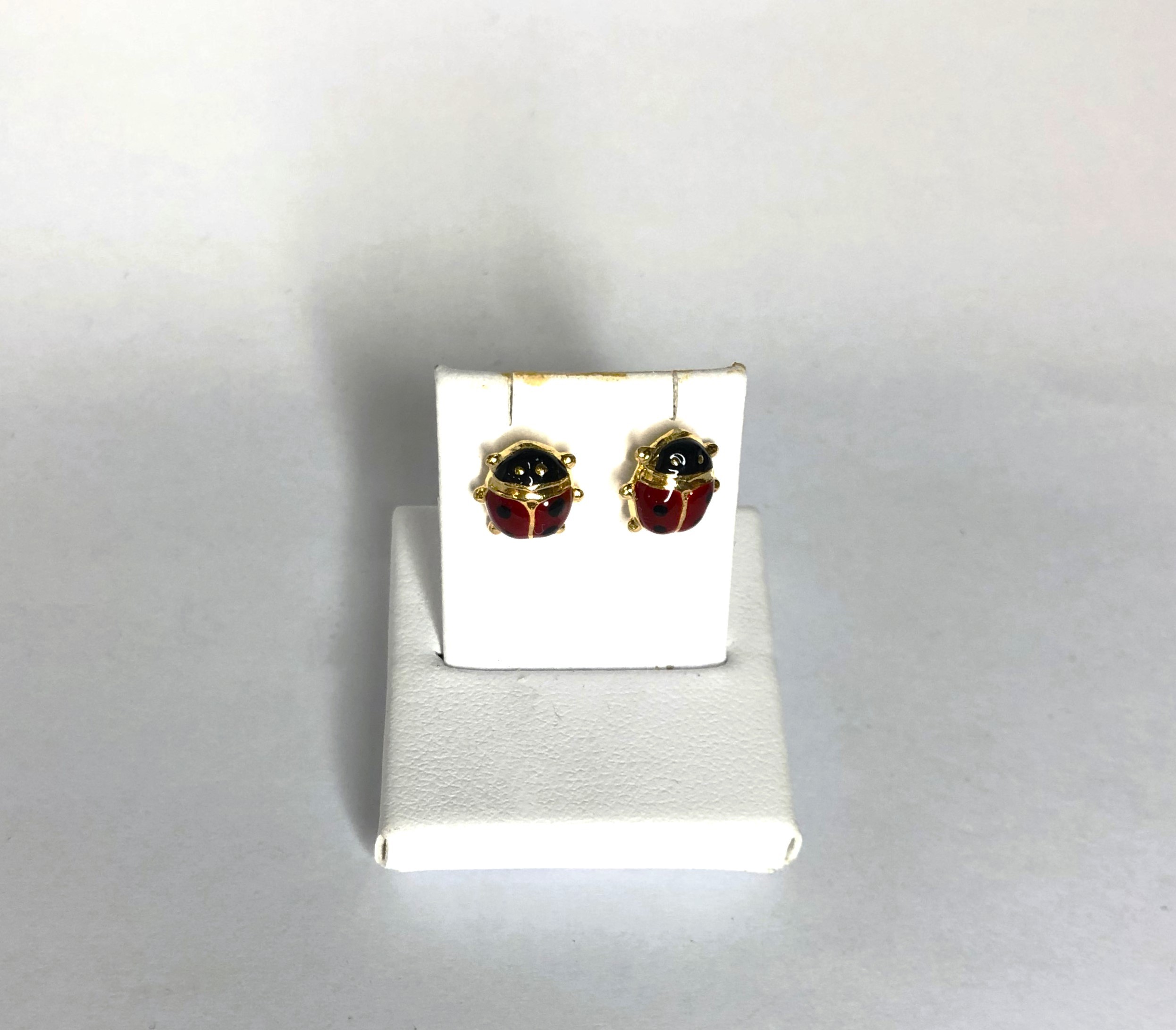 IMG_3579 ORECCHINI ORO GIALLO COCCINELLE - immagine 1