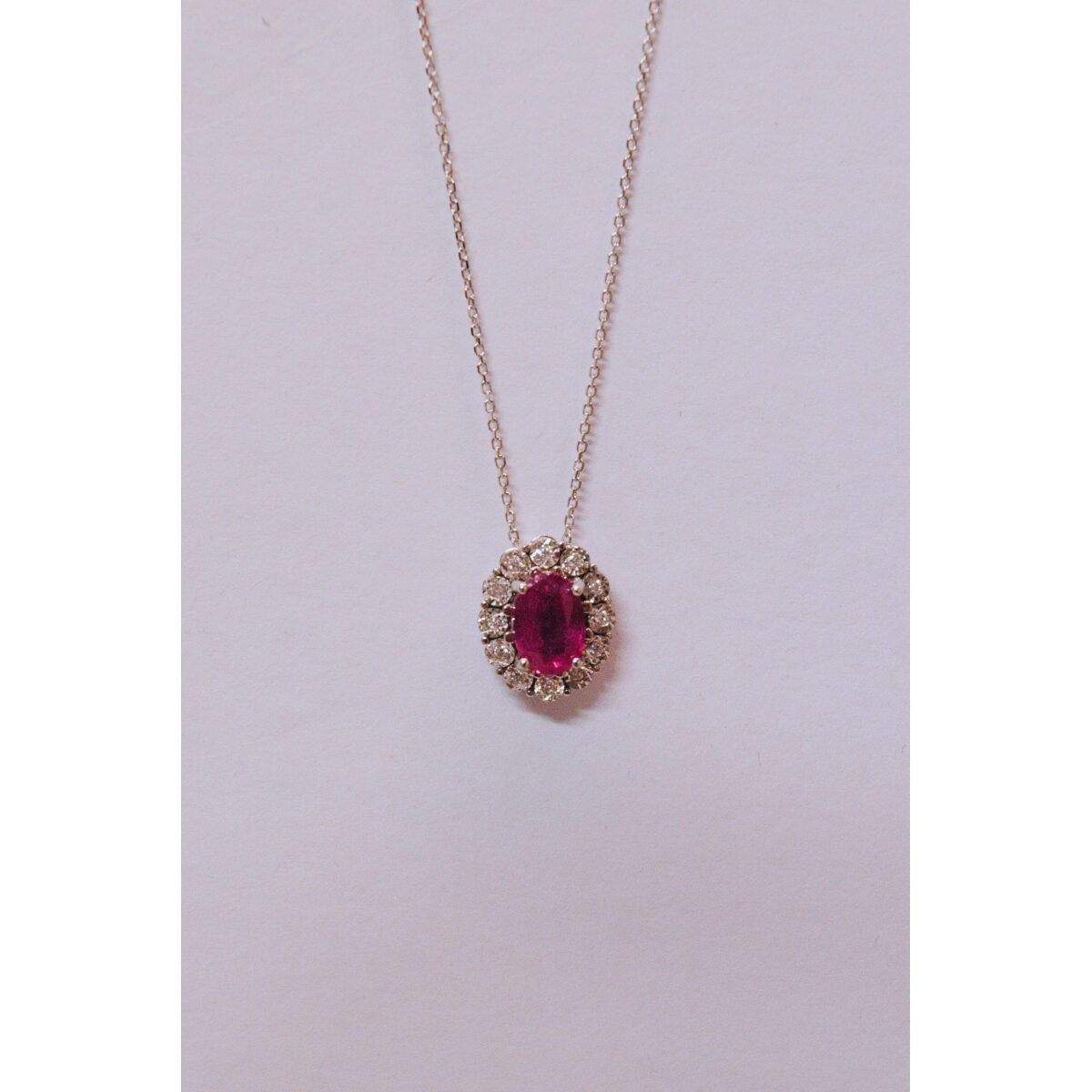 COLLANA ORO RUBINO E DIAMANTI - immagine 1