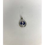 CIONDOLO ARGENTO ANCORA BLU