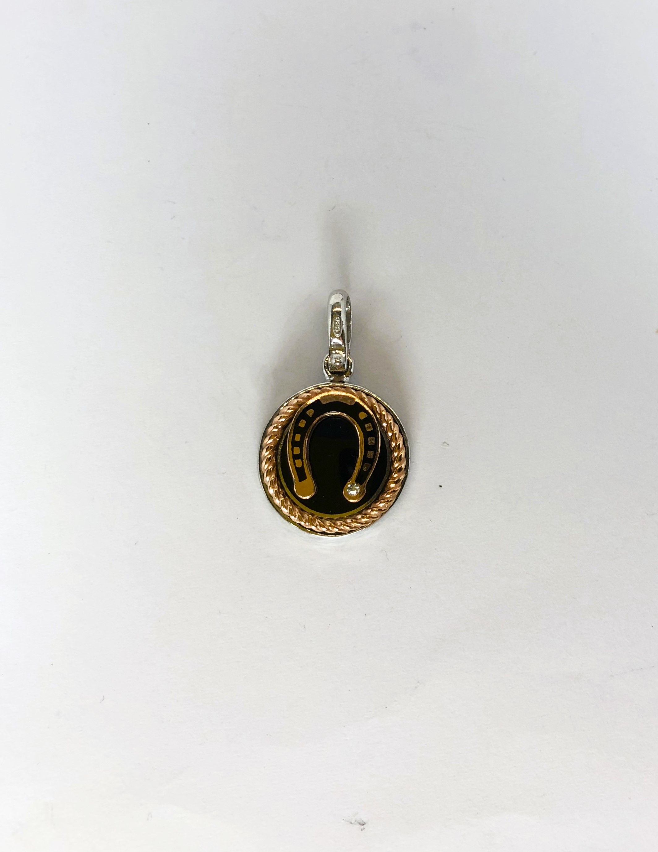 PSFXU000039 CIONDOLO ARGENTO FERRO DI CAVALLO - immagine 1