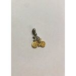 CIONDOLO ORO BIANCO E GIALLO BICICLETTA