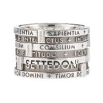 ANELLO TUUM 7 DONI ARGENTO RODIATO MISURA XXIV