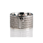 ANELLO TUUM PADRE NOSTRO ARGENTO RODIATO XX