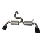 TERMINALE DI SCARICO SILENZIATO FINALI NERI SATINATI 110MM