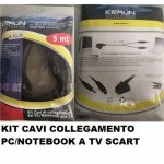 Kit cavi di collegamento audio video PC/scart TV KRAUN KB.51 5 mt