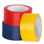 Nastro adesivo di plastica h 50 mm giallo