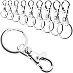 Portachiavi a moschettone con anelli cromato
