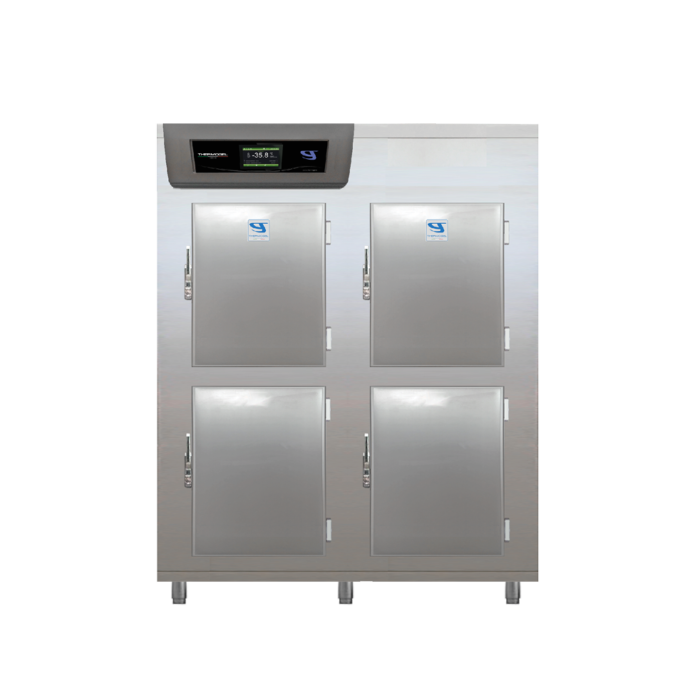 Holding cabinet double column